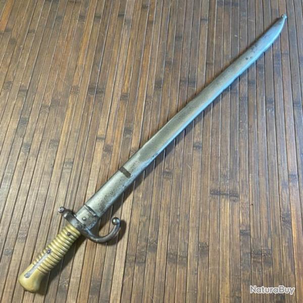 BA�ONNETTE SABRE CHASSEPOT 1866 MONOMATRICULE MANUFACTURE D'ARME DE TULLE 1874
