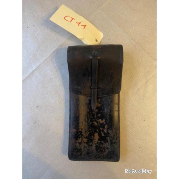 Porte chargeur cuir noir PM MAT 49 Gendarmerie/Arm�e de l'air fran�aise