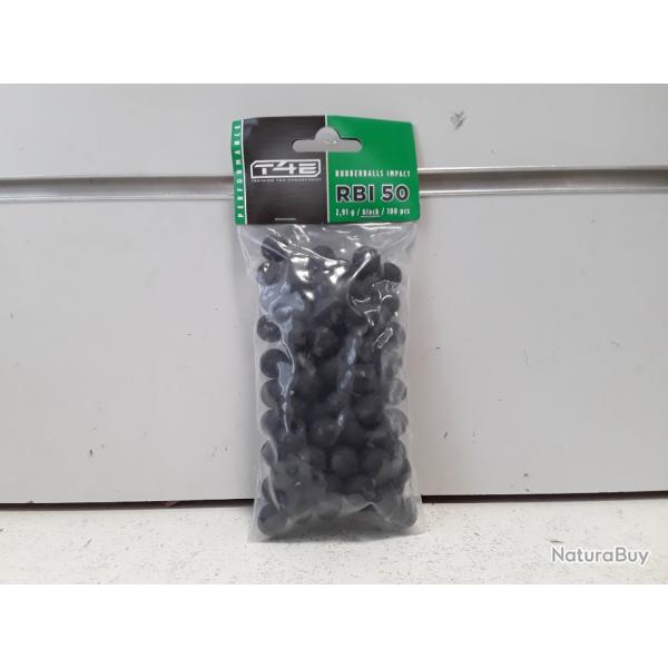 x100 Billes caoutchouc cal.50 T4E RBI50 coeur acier