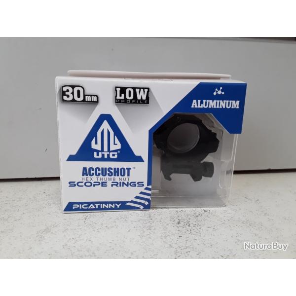 Colliers de montage bas UTG diam 30mm rail 21mm