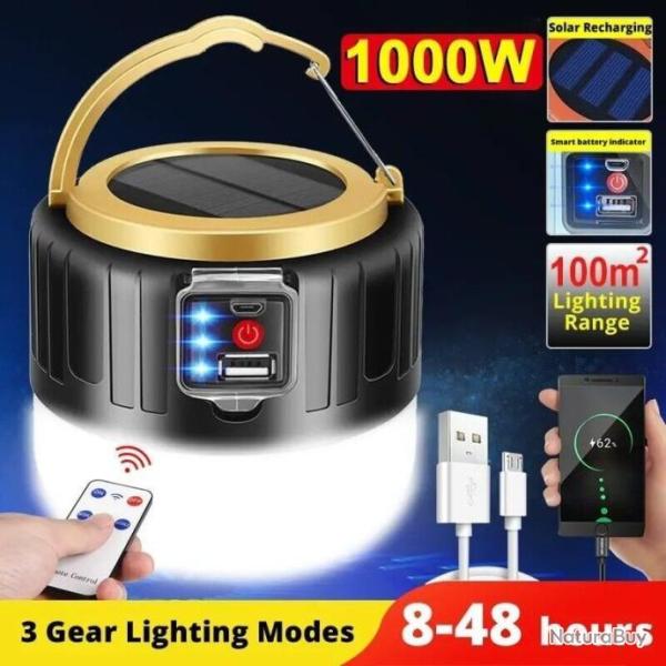 Lampes de Camping Solaires LED Rechargeables USB Lumi�re de Secours Ext�rieures LIVRAISON OFFERTE