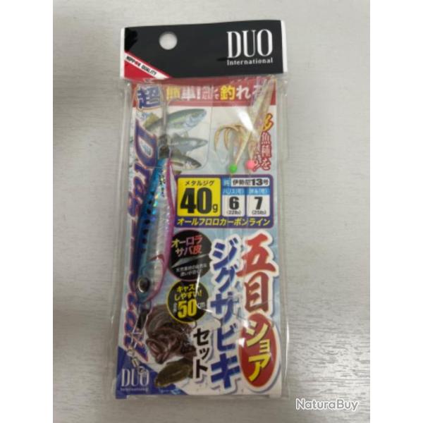 !! LEURRE DUO DRAG M�TAL SHORE JIG SABIKI SET 40gr col BLUE PINK SARDINE