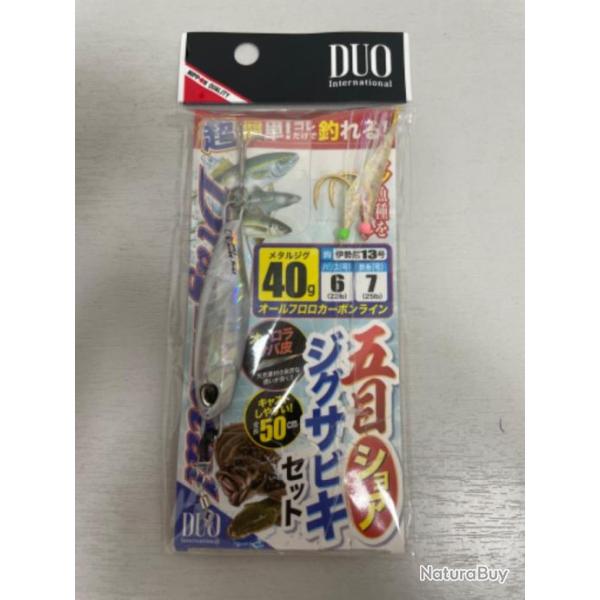 !! LEURRE DUO DRAG M�TAL SHORE JIG SABIKI SET 40gr col SILVER