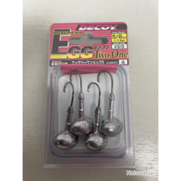 !! T�TE PLOMB�E DECOY VJ-73 EGG TWO-ONE 17.5gr