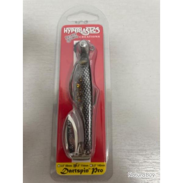 !! LEURRE HYPERLASTICS DARTSPIN PRO JIG HEAD 4.5'� COL BKSS