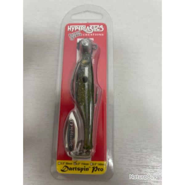 !! LEURRE HYPERLASTICS DARTSPIN PRO JIG HEAD 4.5'� COL GLMS