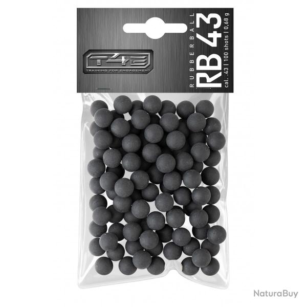 T4E - Balles RUB RUBBERBALLS Cal .43�(x100)