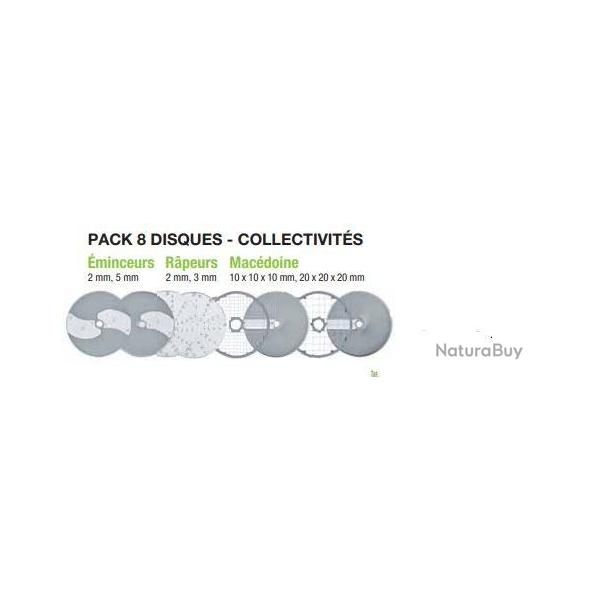 PACK 8 DISQUES COLLECTIVIT�S ROBOT COUPE