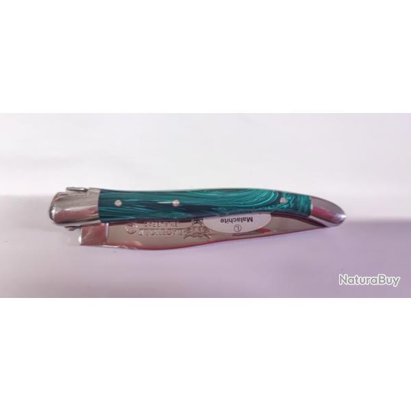 COUTEAU LAGUIOLE EN AUBRAC - MALACHITE - LAME 9CM