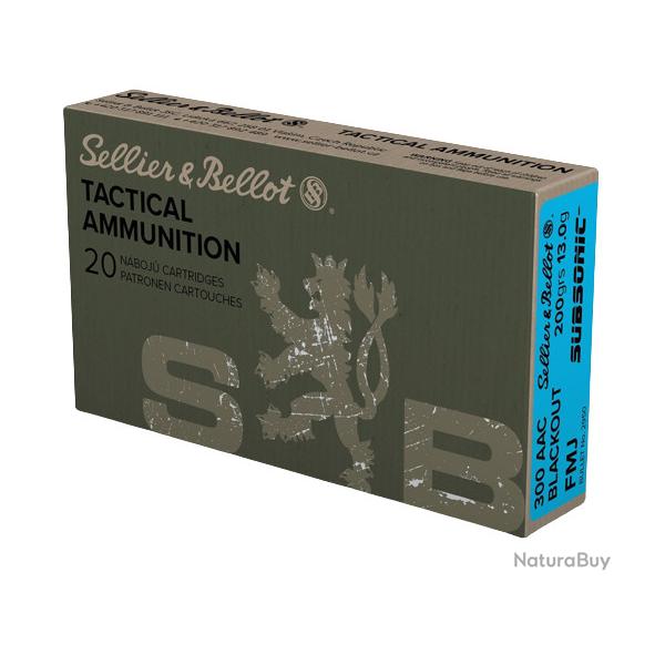 Munitions Sellier & bellot 300BLK subsoniques 200GR