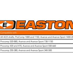 Lot de 12 inserts pin Easton 4mm en aluminium #4