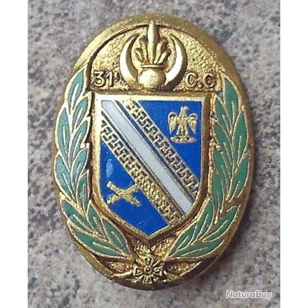 31� Compagnie de Camp, �mail, ovale, dos guilloch�