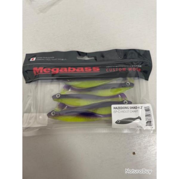 !! LEURRE MEGABASS HAZEDONG SHAD 4.2'� col VIOLET CHART