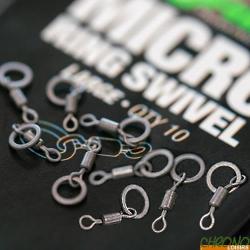 Emerillon &agrave; Anneau Korda Micro Rig Ring Swivel Large (par 10)