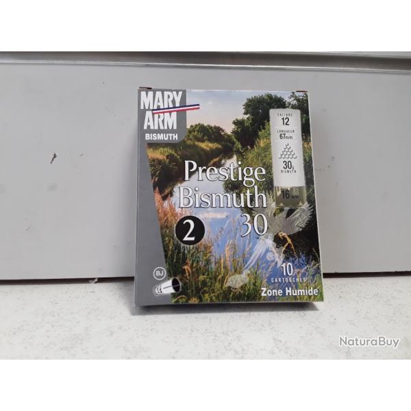 LOT DE 100 CARTOUCHES MARY ARM PRESTIGE BISMUTH CAL12 CH67MM 30BJ