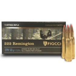 Munitions FIOCCHI calibre 222 Rem EPN 50gr - 3.2g x20