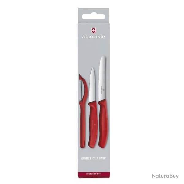 6.7111.31 Set 3 pi�ces Victorinox Swissclassic rouge