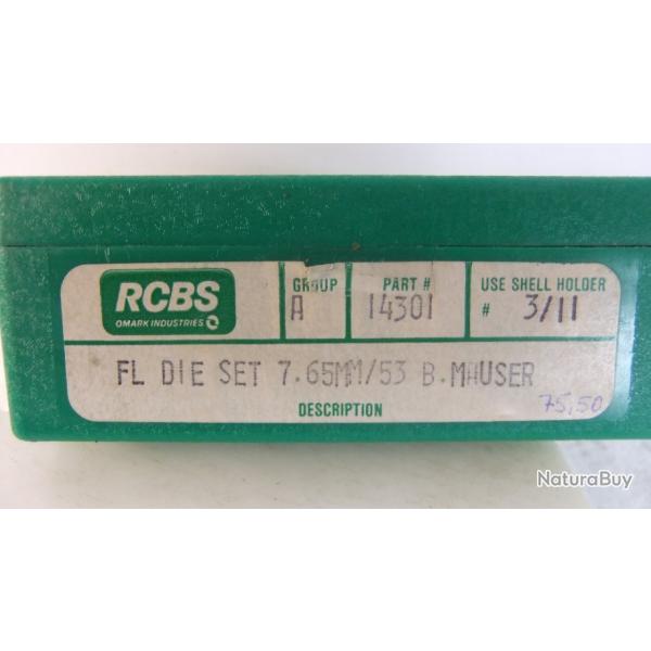 Outils de rechargement 7,65 X 53 Mauser Belge