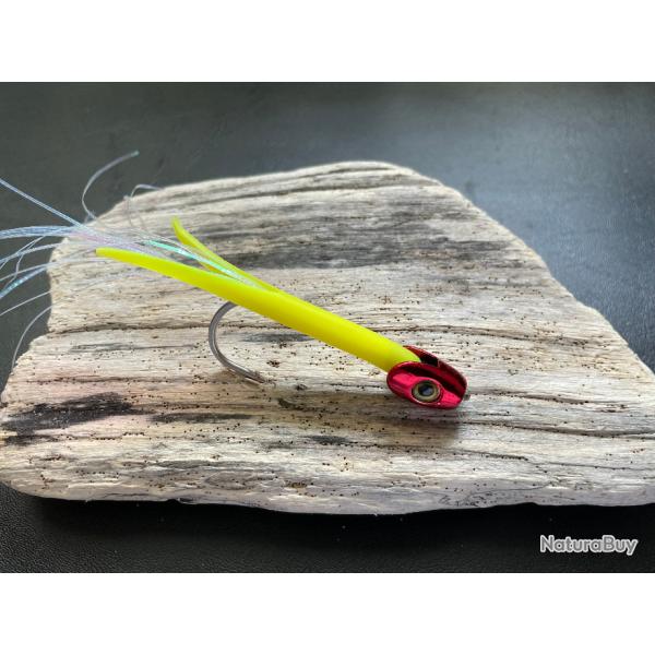 leurre Perrot Quimperloise jaune T�te plomb�e rouge