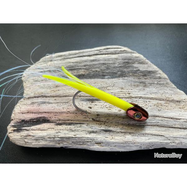 leurre Perrot Quimperloise jaune T�te plomb�e marron