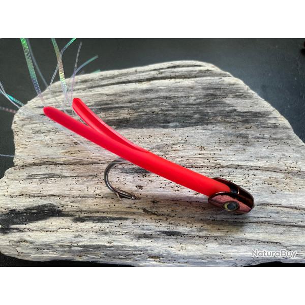 leurre Perrot Quimperloise rouge T�te plomb�e marron