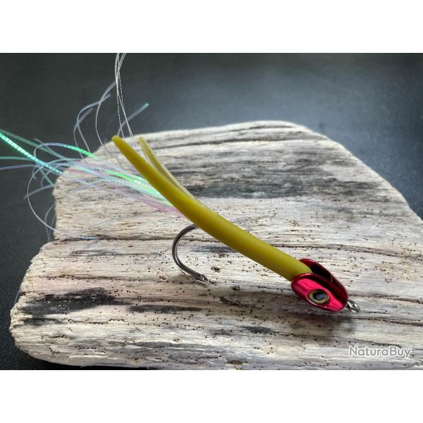 leurre Perrot Quimperloise olive T�te plomb�e rouge