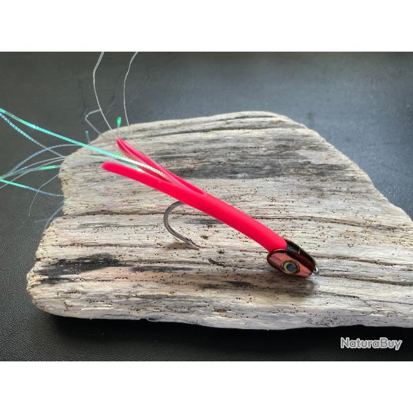 leurre Perrot Quimperloise rose T�te plomb�e marron