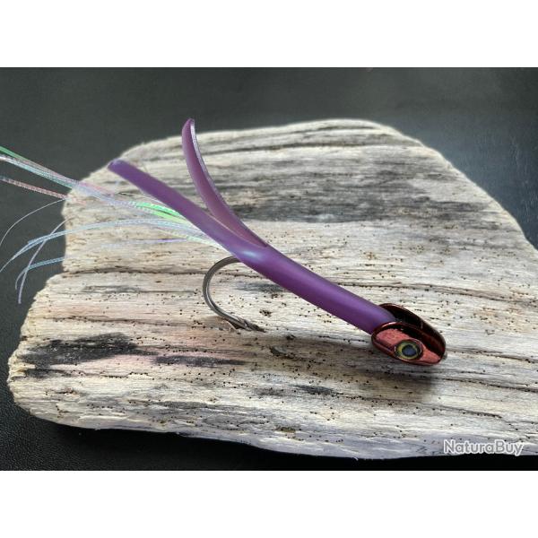leurre Perrot Quimperloise violet T�te plomb�e marron