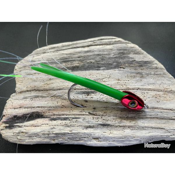 leurre Perrot Quimperloise vert anglais T�te plomb�e rouge