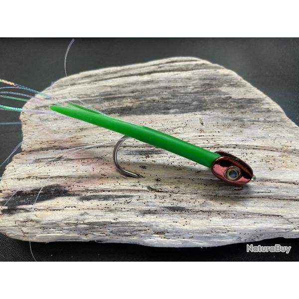 leurre Perrot Quimperloise vert anglais T�te plomb�e marron