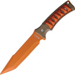 Couteau Marbles Orange Tanto Lame Acier Inox Manche Tan/Orange Etui Nylon MR716