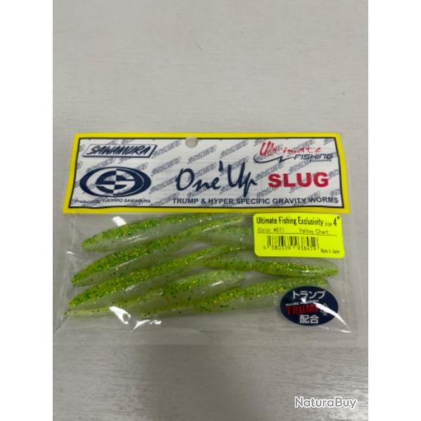 !! LEURRE SAWAMURA ONE UP SLUG 4'� Col YELLOW CHART