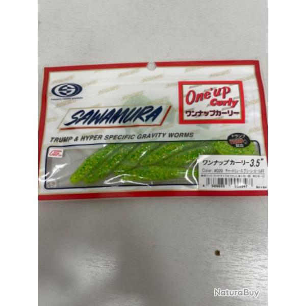 !! LEURRE SAWAMURA ONE UP CURLY 3.5'� col 020