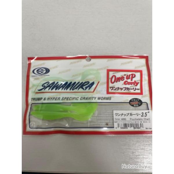 !! LEURRE SAWAMURA ONE UP CURLY 3.5'� col 090