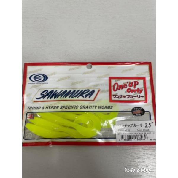 !! LEURRE SAWAMURA ONE UP CURLY 3.5'� col 118