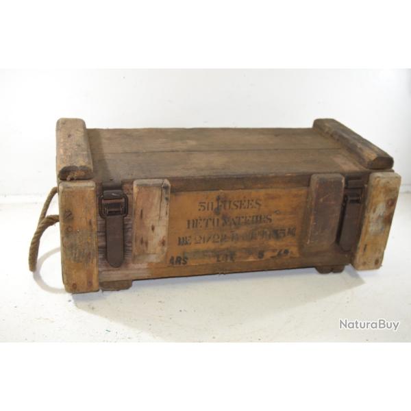 Caisse � munitions vide 50 Fus�e d�tonateur de 21/28 B Mle.1935 - France ann�es 1930 - 1950. Maginot