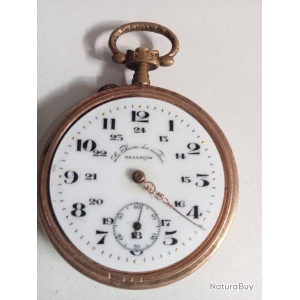 montre a gousset ancien la reine des montres Besan�on pour pieces ou a r�parer