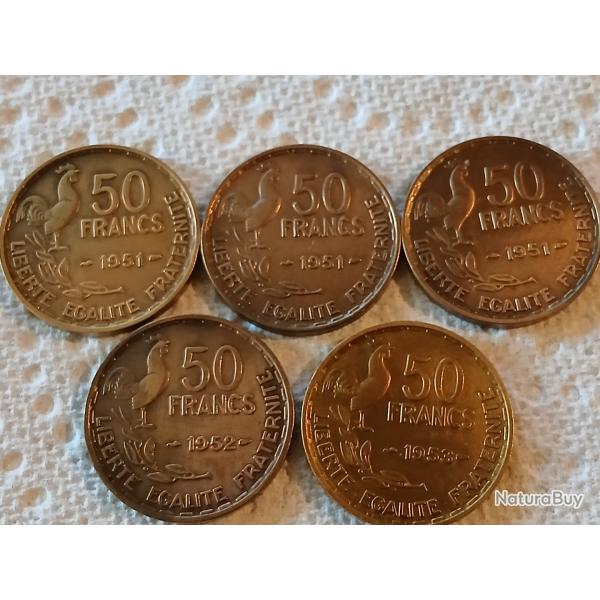 50 francs 1951 - 1952 - 1953