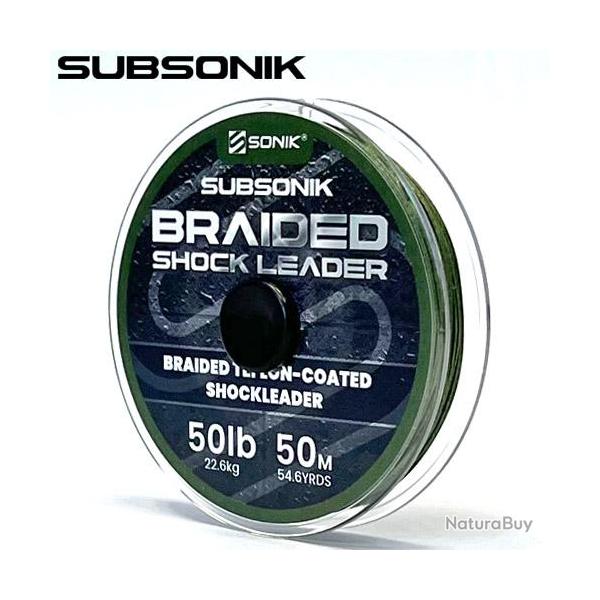 T�te de Ligne Sonik Subsonik Braided Leader 50lbs 50m