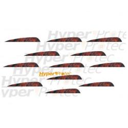 Plumes naturelles paraboliques rouge x12