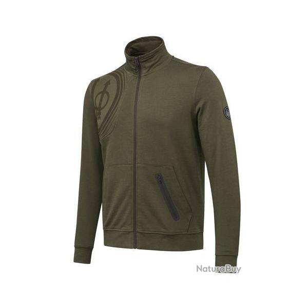 Sweat de chasse zipp� kaki BERETTA