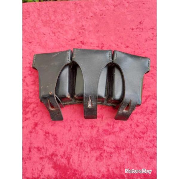 Cartouchi�re Suisse en cuir sur mod Allemand 98K avec s�parateur