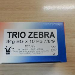 CARTOUCHES JOCKER TRIO ZEBRA CAL 12/70 BG 34 GRS N&deg;7/8/9