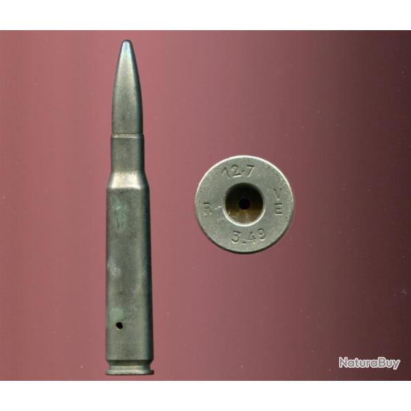 12.7 x 99 Browning - inerte de manipulation r�glementaire FRANCE  - production de Valence en 1949