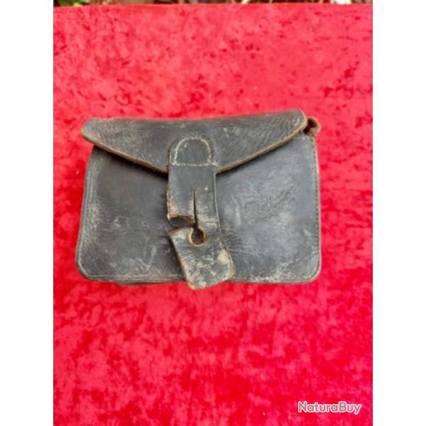 Cartouchi�re gendarmerie en cuir noir pour LEBEL WW1