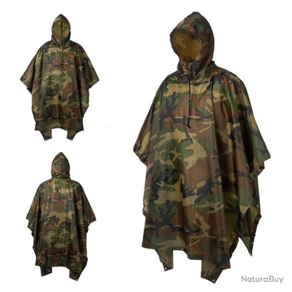 Poncho imperm�able en polyester 210T - Camouflage 4