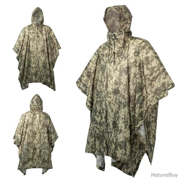 Poncho imperm�able en polyester 210T - Camouflage 8