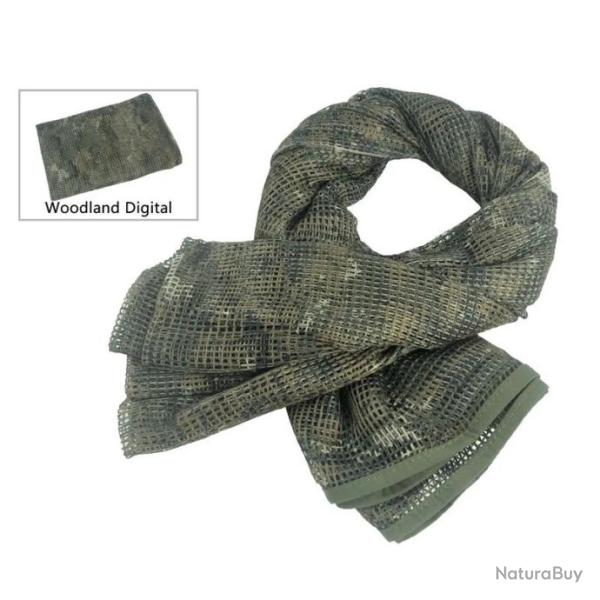 Foulard filet camouflage mesh type sniper - Mod�le Woodland Digital