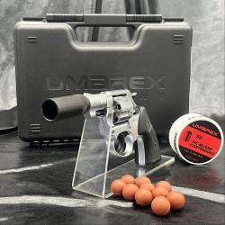 Pack pr&ecirc;t &agrave; tirer Revolver R&ouml;hm RG59 calibre 9MM RK (Revolver d'alarme + 50 Munitions + embout self-