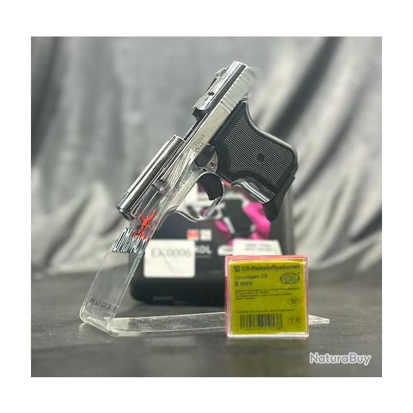 Pack Pistolet TUNA Chrome 8mm PAK + 10 Munitions Wadie